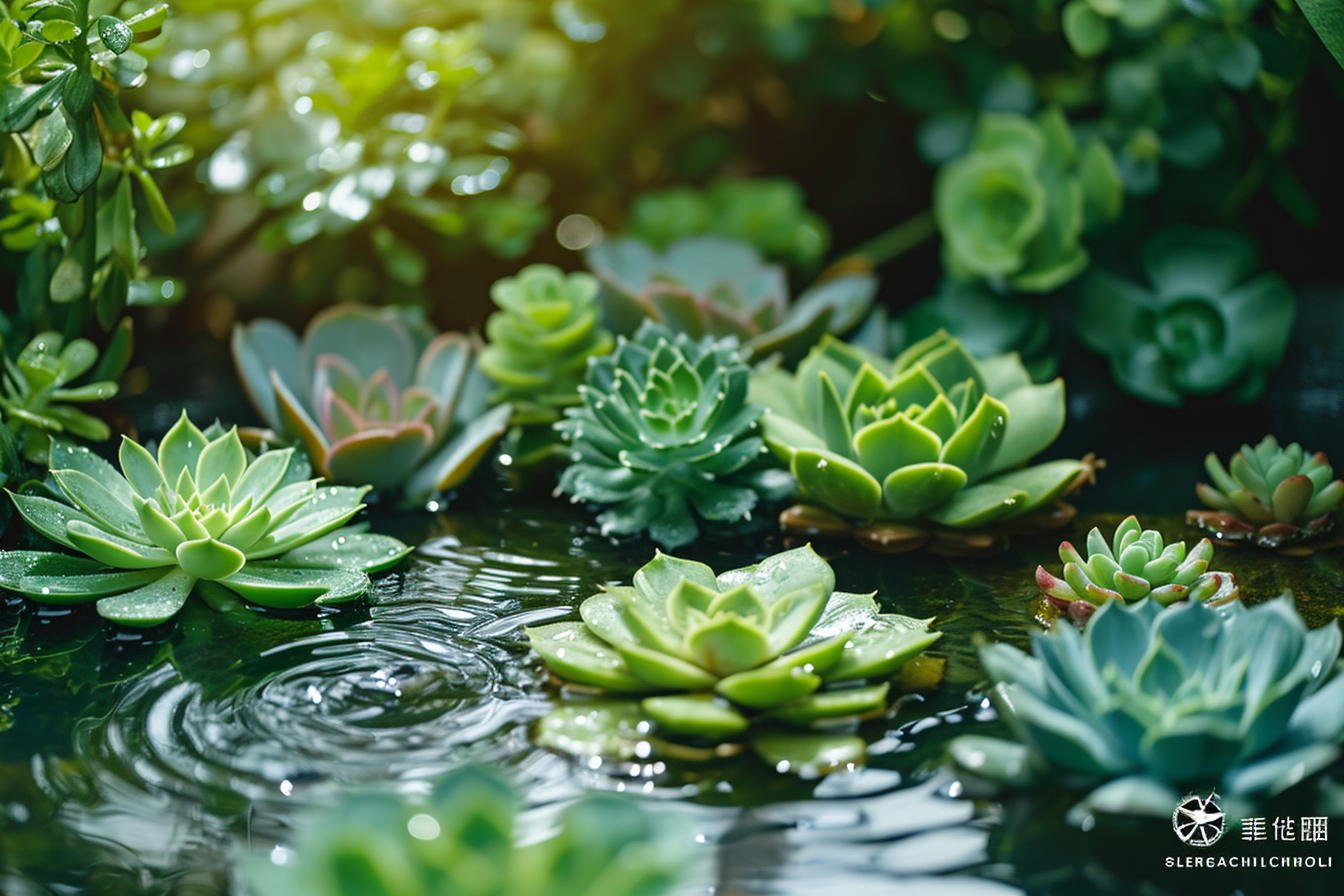 Introduction to water gardens with aquatic succulents